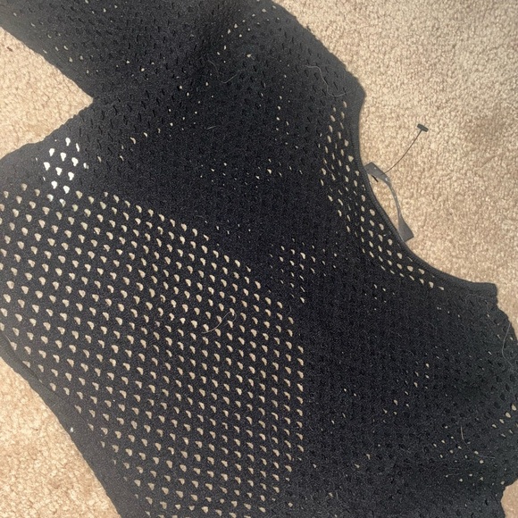 AKIRA Black Perforated Shrug - Picture 2 of 5